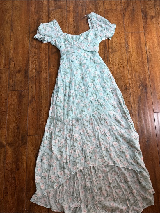 Altar'd State Dresses & Skirts - Altar'd State Mint Floral High-Low Maxi Dress